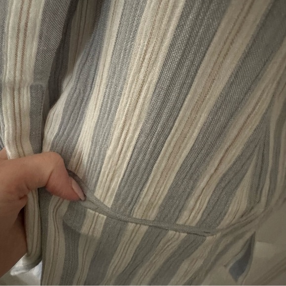 Blue and White Striped Blazer - Picture 2 of 8